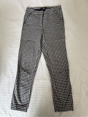Zara Black and White Gingham Chinos for Men